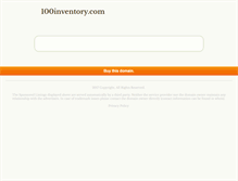 Tablet Screenshot of 100inventory.com